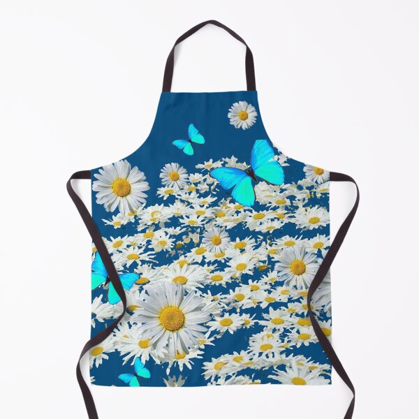 Item preview, BLUE BUTTERFLIES WHITE SHASTA DAISY GARDEN designed and sold by sharlesart.