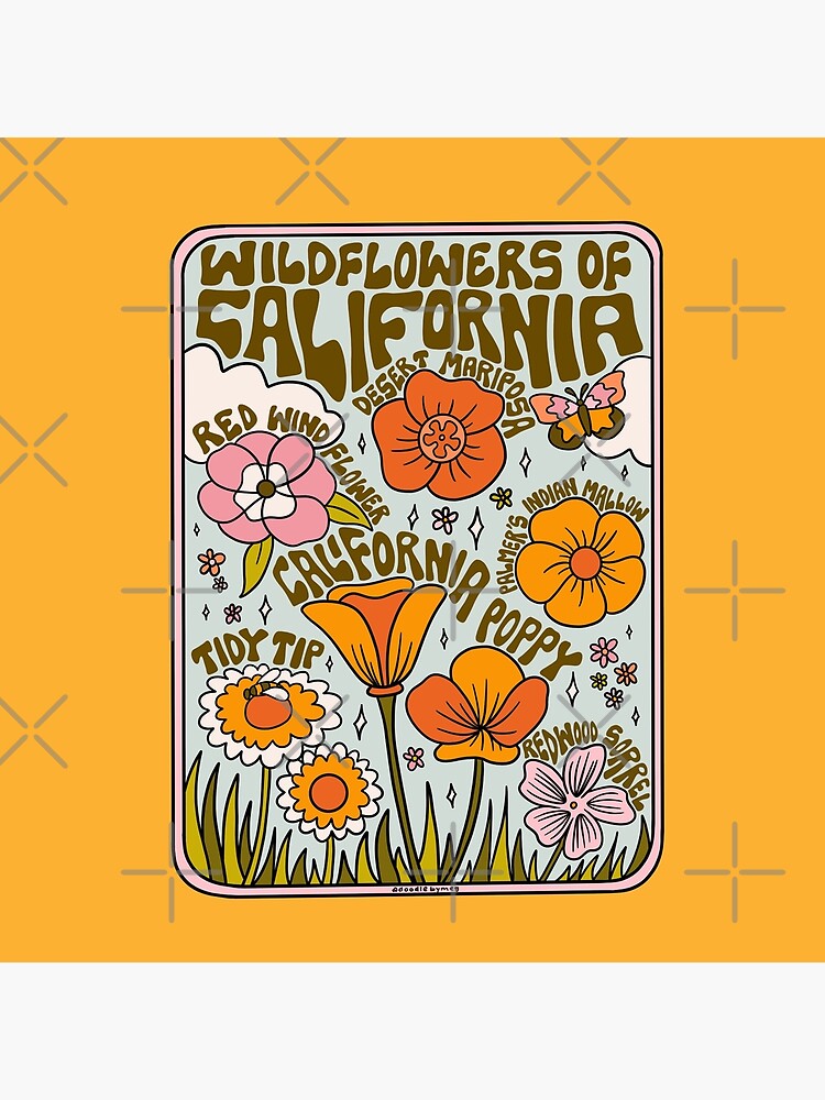 Thumbnail 2 of 2, Tote Bag, California Wildflowers designed and sold by doodlebymeg.