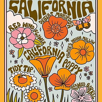 Artwork thumbnail, California Wildflowers by doodlebymeg