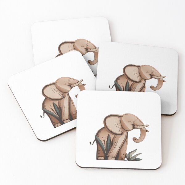 Item preview, Cute Aesthetic Wooden Elephant designed and sold by MinimalistHaven.