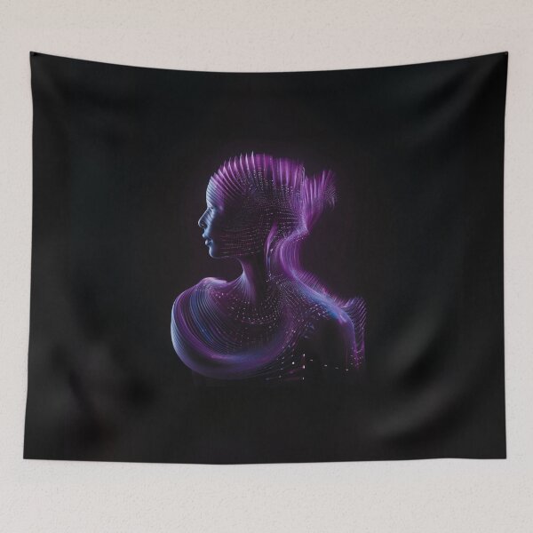 Item preview, Neon Silhouette: The Fusion of Organic and Digital designed and sold by MiniMosaic.