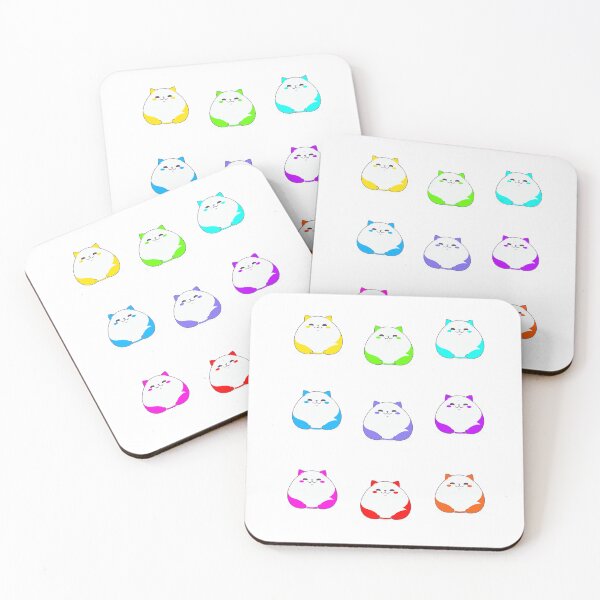 Item preview, Cute chubby cats - Kawaii style - 9 stickers in beautiful colors designed and sold by pixdesigns.