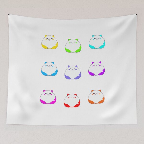 Item preview, Cute chubby cats - Kawaii style - 9 stickers in beautiful colors designed and sold by pixdesigns.