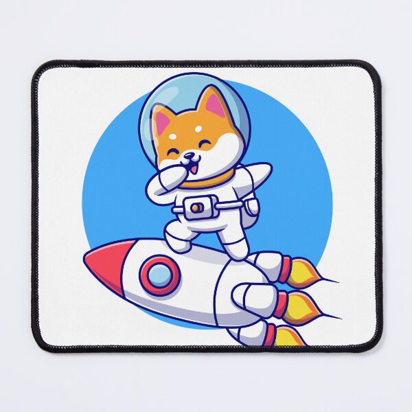 Item preview, Adorable Shiba Inu Astronaut Dabbing on Rocket Cartoon designed and sold by hjian8219.