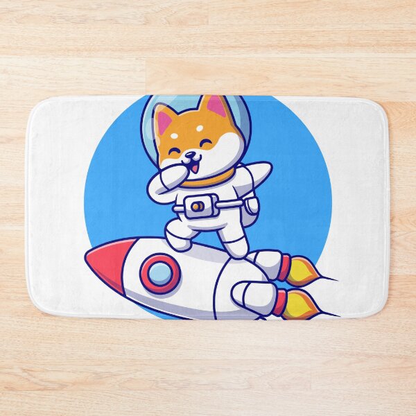 Item preview, Adorable Shiba Inu Astronaut Dabbing on Rocket Cartoon designed and sold by hjian8219.
