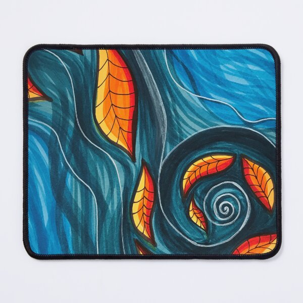 Item preview, Colorful Leaves Flowing in a Spiral of Water designed and sold by artofkathleen.
