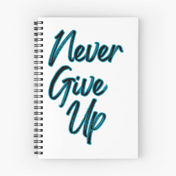 Item preview, Never Give Up (inspiring motivational text quote) designed and sold by RichArtDesigns.
