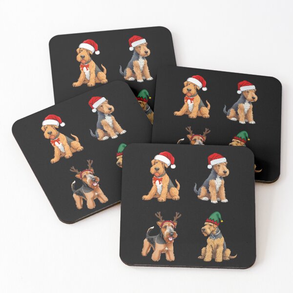 Item preview, Christmas Airedale Terriers designed and sold by TheAnimalZ00.