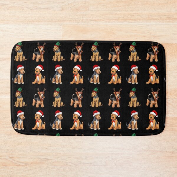 Item preview, Christmas Airedale Terriers designed and sold by TheAnimalZ00.