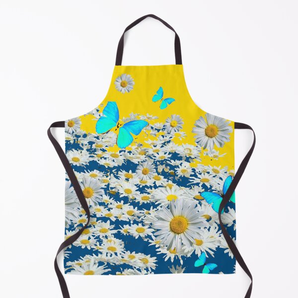 Item preview, DECORATIVE GOLD-BLUE ABSTRACT SHASTA DAISY GARDEN ART designed and sold by sharlesart.
