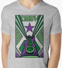 OBEY Purple Tentacle Men's V-Neck T-Shirt