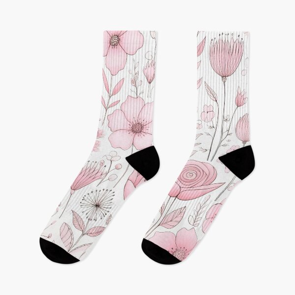 Item preview, Soft Pink and white simple  flowers boho designed and sold by Inktown.