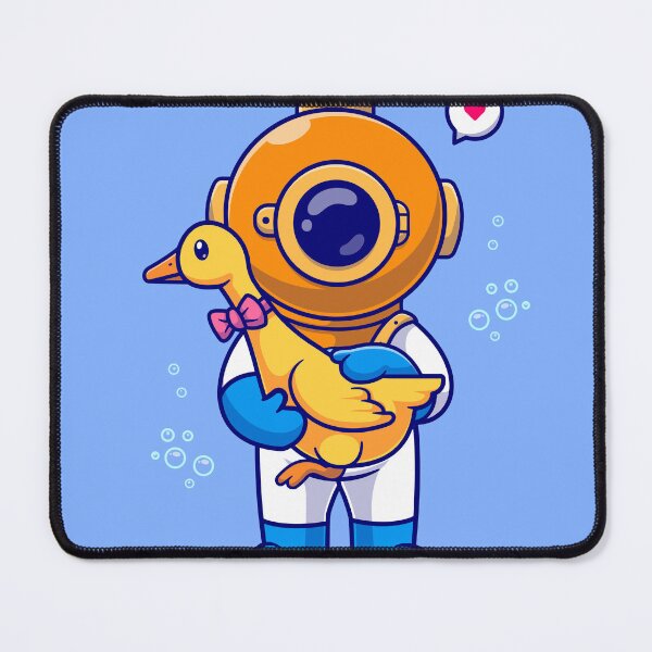 Item preview, Adorable Diver with a Quacky Companion designed and sold by hjian8219.