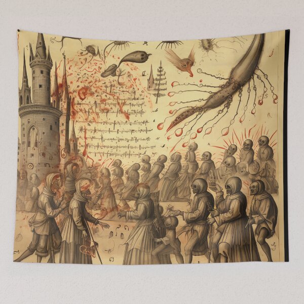 Item preview, Black Death Plague Medieval Manuscripts  designed and sold by BrandonArtWorld.
