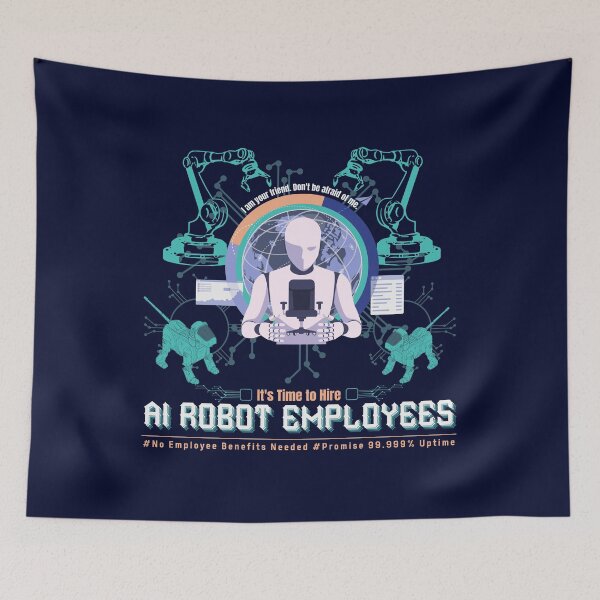 Item preview, AI Robot Employees : It's time to hire AI Robot designed and sold by HaileyLow.
