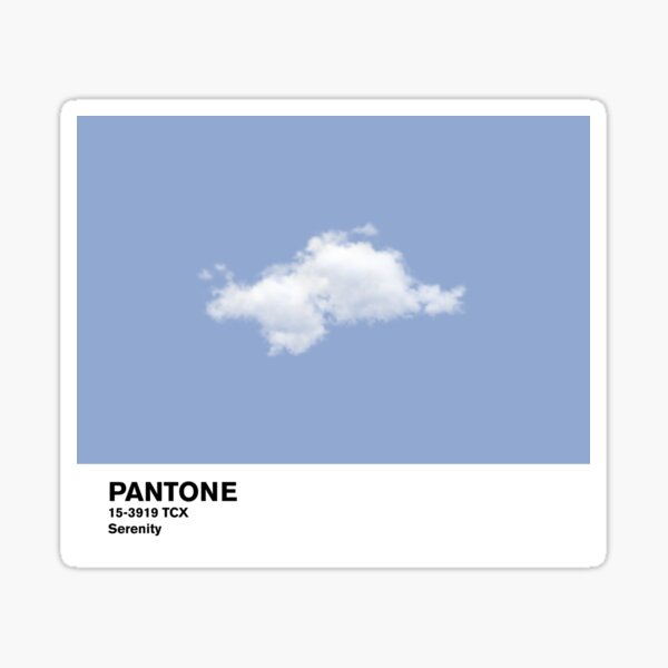 Serenity Blue Pantone Cloud Sticker