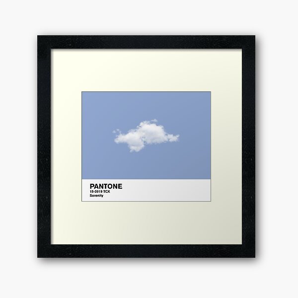 Serenity Blue Pantone Cloud Framed Art Print