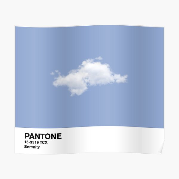 Serenity Blue Pantone Cloud Poster