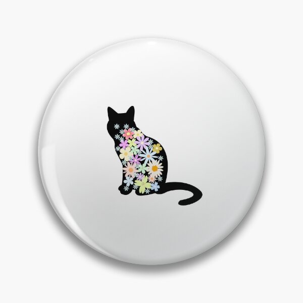 Artikelvorschau, Katze mit Blumen Tattoo entworfen und verkauft von raheel27.