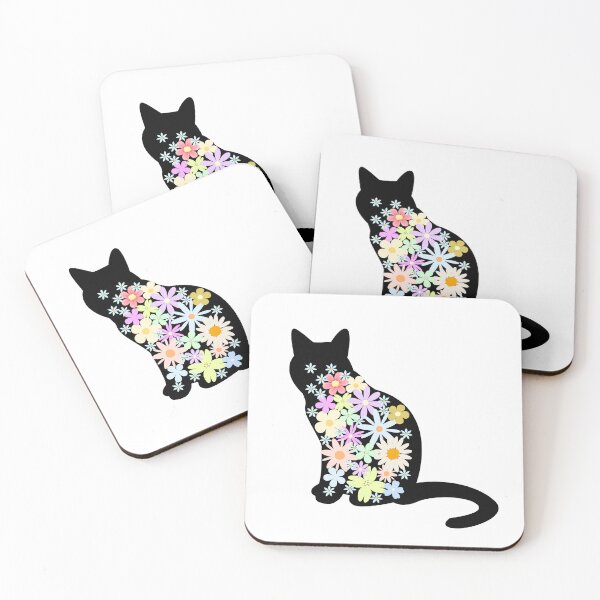 Item preview, Cat With Flowers Tattoo designed and sold by raheel27.