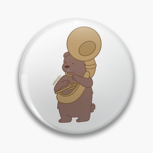 Item preview, bear playing sousaphone designed and sold by practiceyourins.