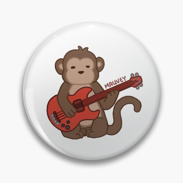 Item preview, monkey playing bass guitar designed and sold by practiceyourins.