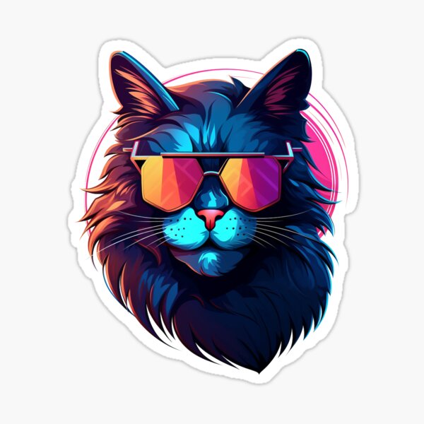 Funny Disco Cat Stickers for Sale | Redbubble