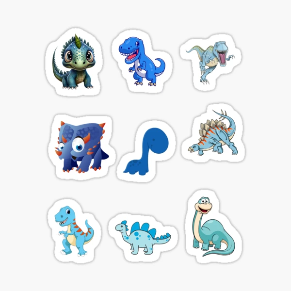 Cute dinosaur stickers, unique, water resistant