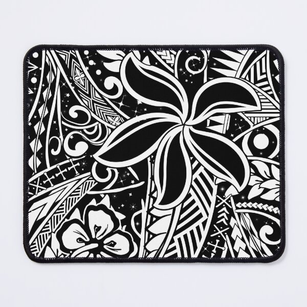 Item preview, Hawaiian - Samoan - Polynesian Black And White Tribal Leaf With StarField designed and sold by sunnthreads.