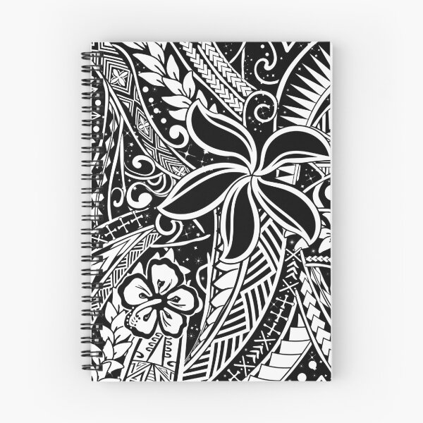 Item preview, Hawaiian - Samoan - Polynesian Black And White Tribal Leaf With StarField designed and sold by sunnthreads.