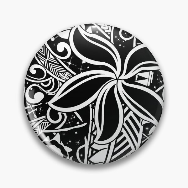 Item preview, Hawaiian - Samoan - Polynesian Black And White Tribal Leaf With StarField designed and sold by sunnthreads.