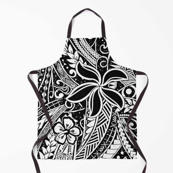 Item preview, Hawaiian - Samoan - Polynesian Black And White Tribal Leaf With StarField designed and sold by sunnthreads.