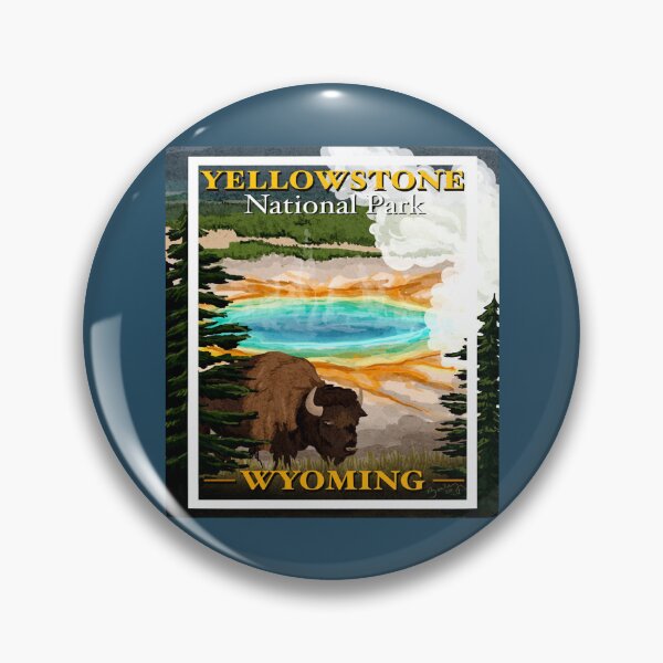 Item preview, Yellowstone national park Wyoming illustration designed and sold by HarleyStanworth.