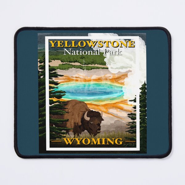 Item preview, Yellowstone national park Wyoming illustration designed and sold by HarleyStanworth.