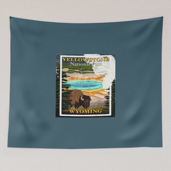 Item preview, Yellowstone national park Wyoming illustration designed and sold by HarleyStanworth.