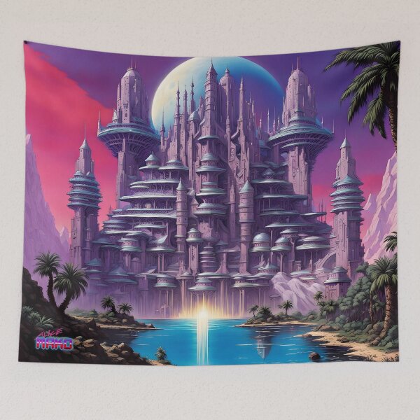 Item preview, Retro Scifi Skyline Deco CCLVI designed and sold by AliceMako.
