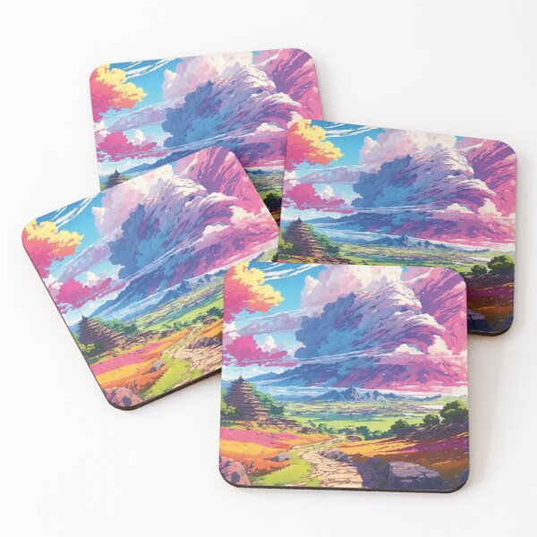 Item preview, Anime-inspired Colorful Landscape: A Vibrant World Unveiled designed and sold by arikanertug.