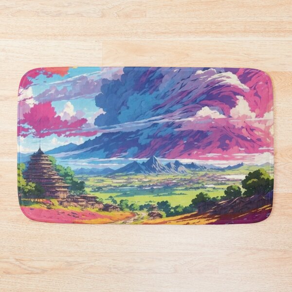 Item preview, Anime-inspired Colorful Landscape: A Vibrant World Unveiled designed and sold by arikanertug.