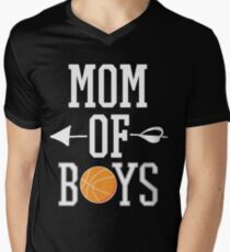Mom Of Basketball Boys Gift For Basketball Mother Mom Basketball T-Shirt Sweater Hoodie Iphone Samsung Phone Case Coffee Mug Tablet Case Men's V-Neck T-Shirt