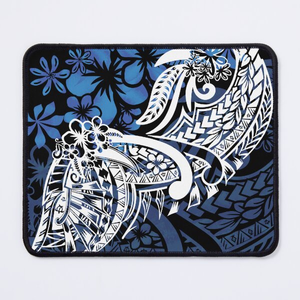 Item preview, Blue Hawaiian - Samoan - Polynesian Tribal Tiare Dress Print designed and sold by sunnthreads.