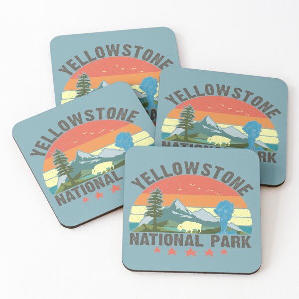 Item preview, Yellowstone National Park Wyoming mountains landscape volcano geyser designed and sold by HarleyStanworth.
