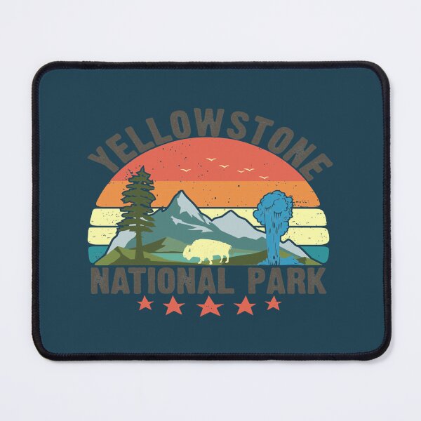 Item preview, Yellowstone National Park Wyoming mountains landscape volcano geyser designed and sold by HarleyStanworth.