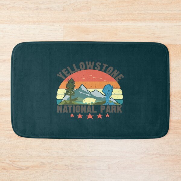 Item preview, Yellowstone National Park Wyoming mountains landscape volcano geyser designed and sold by HarleyStanworth.