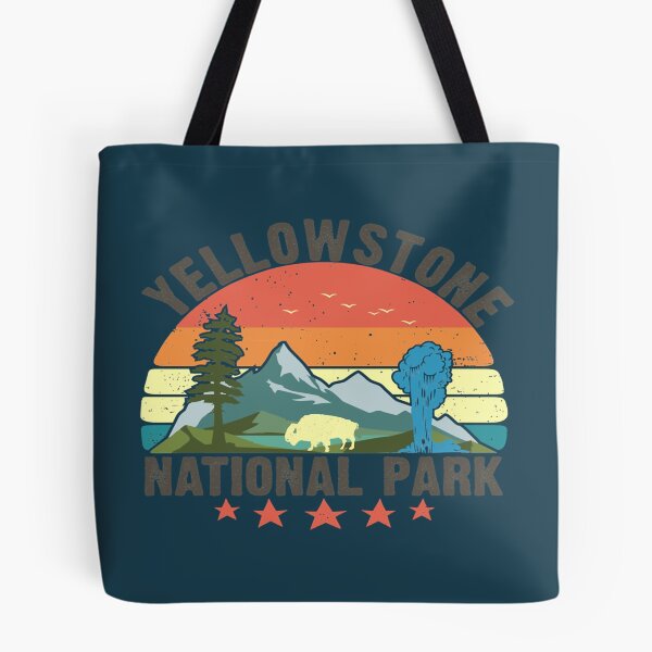 Item preview, Yellowstone National Park Wyoming mountains landscape volcano geyser designed and sold by HarleyStanworth.