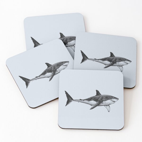 Item preview, (Best Seller) Great White Shark (Realistic Pencil Drawing) | Safari Sketches designed and sold by flypigart.
