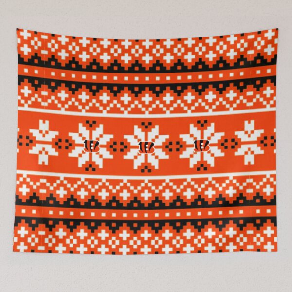 Item preview, Bengals Holiday Sweater Pattern designed and sold by haldoodles18.