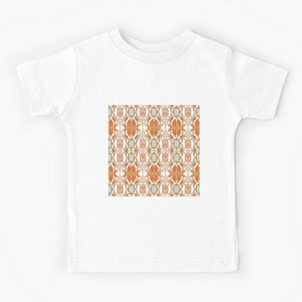 Orange, Weave, drawing, figure, picture, illustration, carpet, rug, tapis Kids T-Shirt
