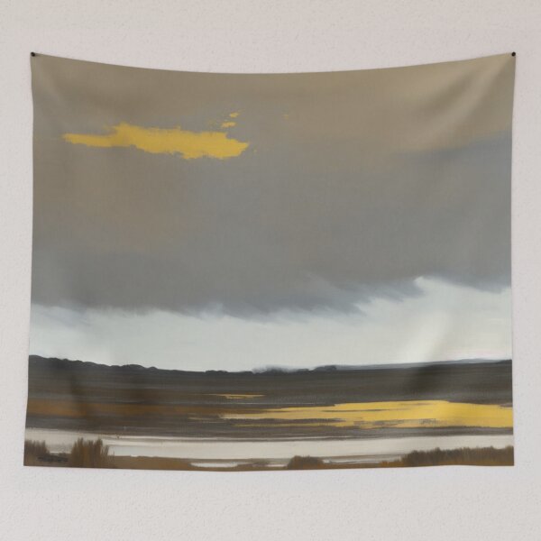 Item preview, Beach Coast Minimalist Landscape Painting Melbourne designed and sold by druidwolfart.