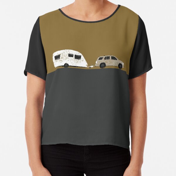 Caravan road trip | Gold Chiffon Top