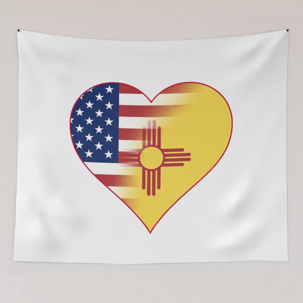 Item preview, State of New Mexico Flag and American Flag Fusion Design designed and sold by Gsallicat.